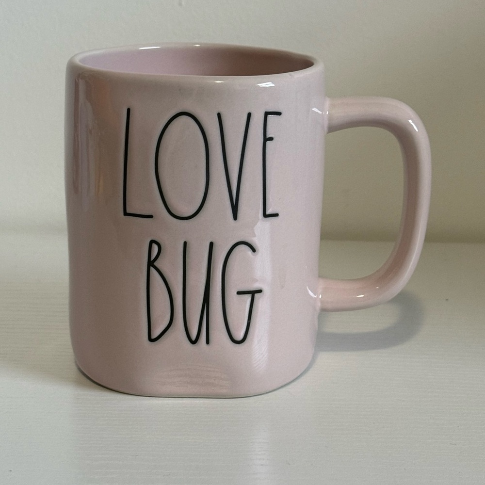 Rae Dunn Pink Ceramic Mug - Love Bug